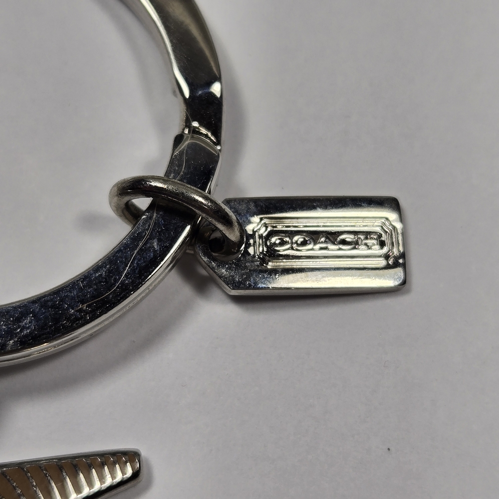 Coach Silver Blue and Green Keychain - Picture 4 of 7